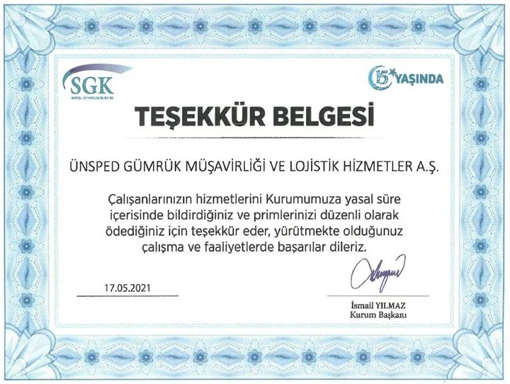 Ünsped Gümrük Müşavirliği