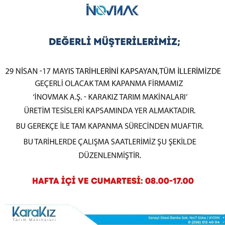 İNOVMAK Makina San. ve Tic. A.Ş
