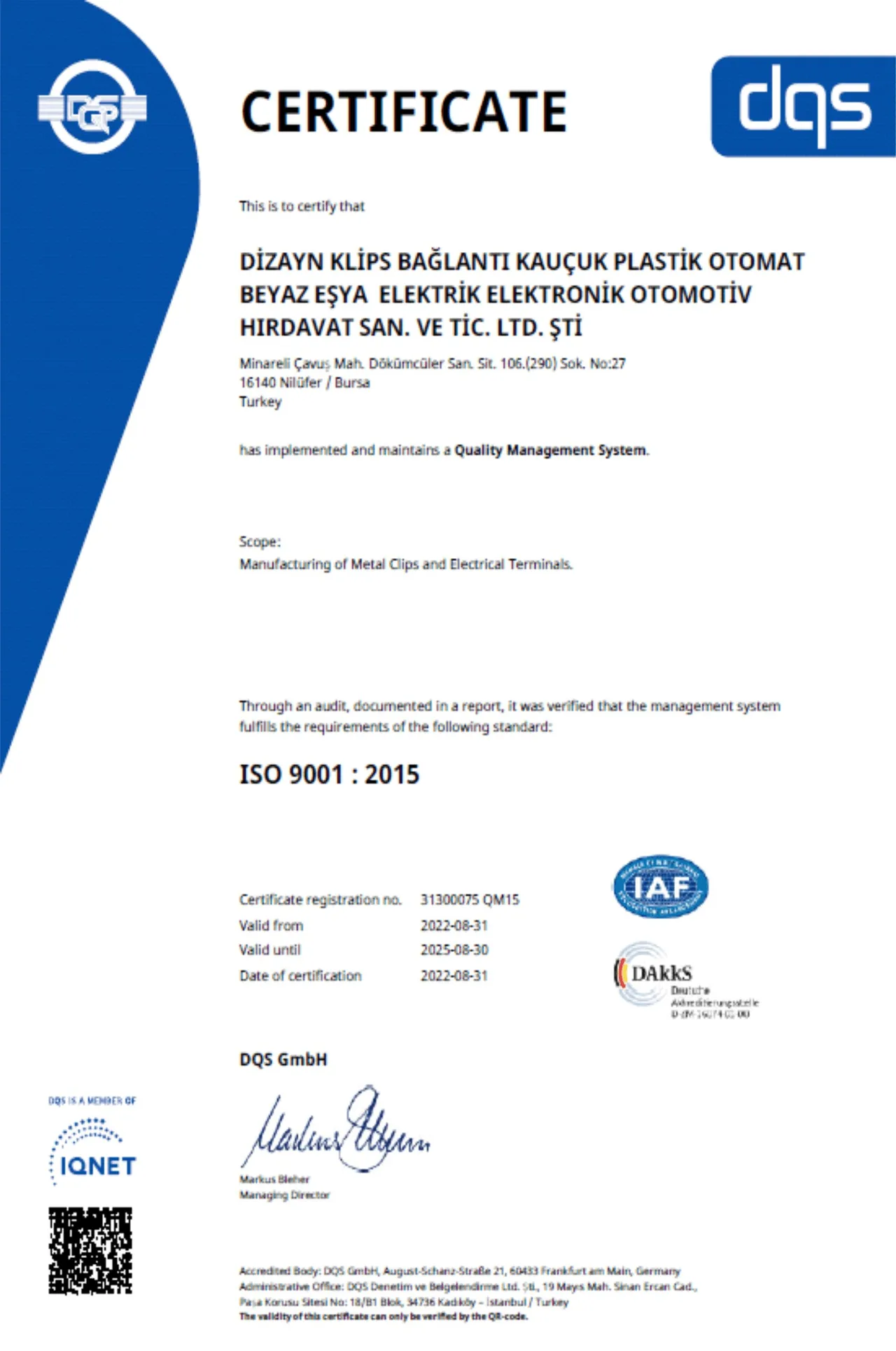 Dizayn Klips Bağlantı Kauçuk Plastik Otomat Beyaz Eşya Elektr.ik Elektronik Otomotiv Hırd. San.ve Tic.Ltd.Şti - 1