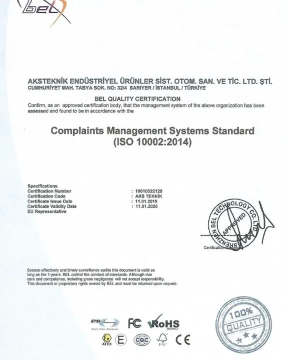 Aks Teknik End. Ürünler Sis. Otom. San. Tic. Ltd. Şti.