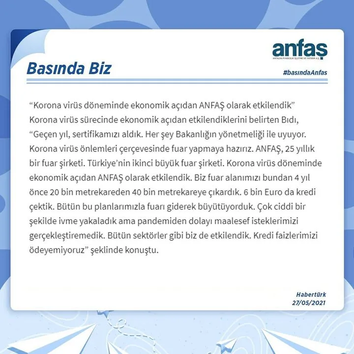 Anfaş Antalya Fuarcılık İşletme Yatırım A.Ş.