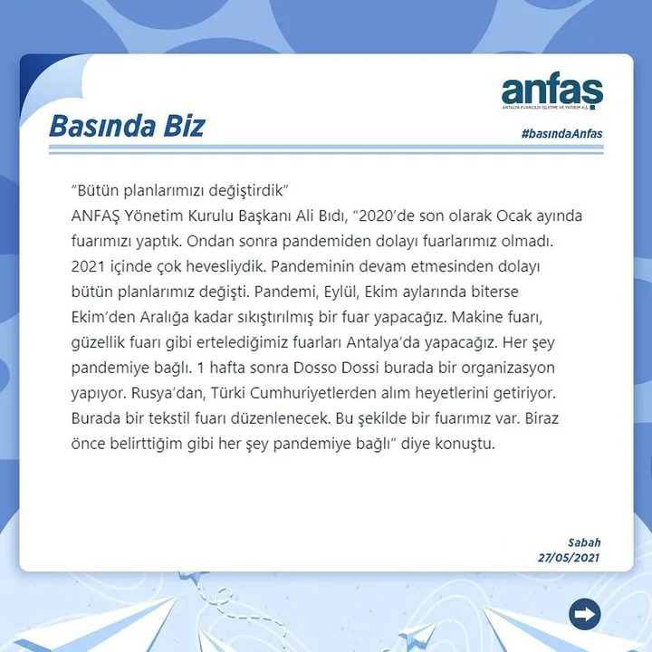 Anfaş Antalya Fuarcılık İşletme Yatırım A.Ş.
